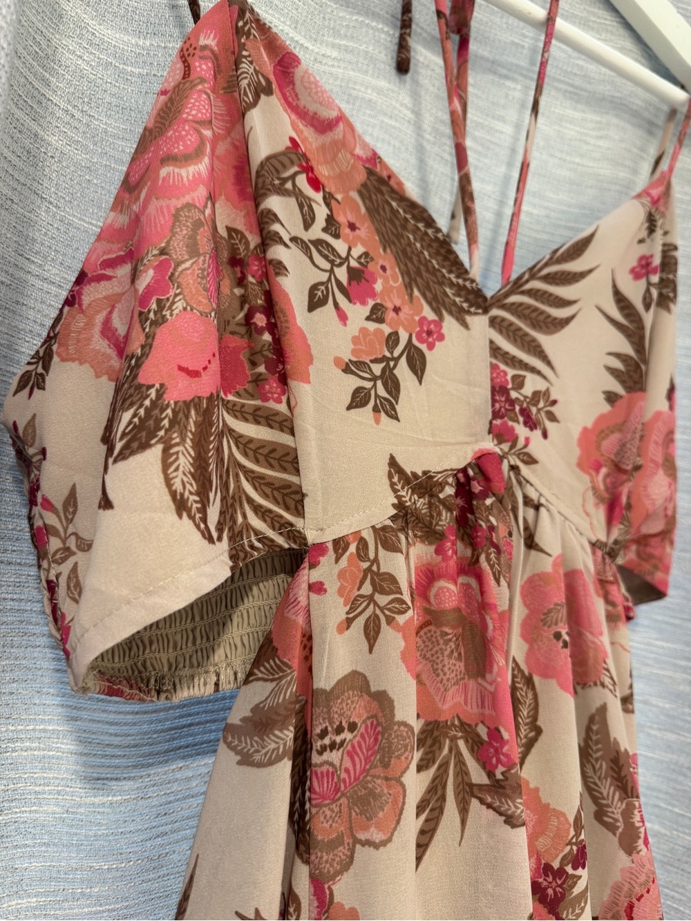 Joyfolie Pink Mari Floral Pink Cutout Maxi Dress WOW!!! - Picture 5 of 8